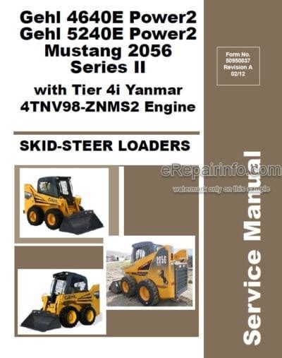 gehl skid steer 5240 power 2 e series|gehl 5240e spec sheet.